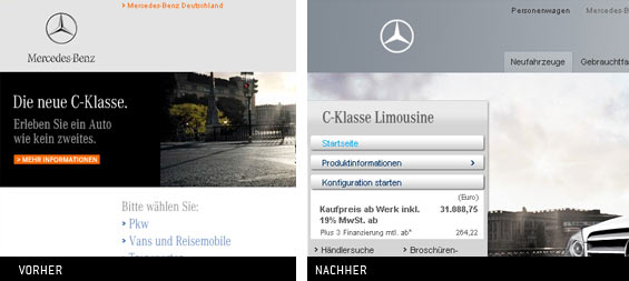 Das Mercedes-Benz-Logo früher und jetzt