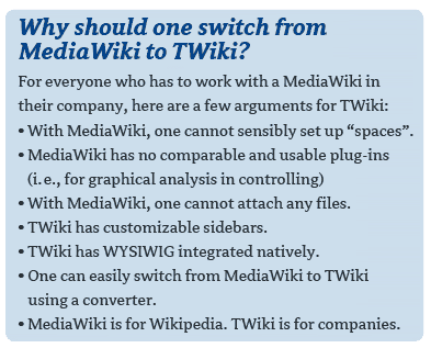 Why should one switch from MediaWiki to TWiki