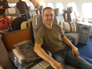 Business class seats - so much space!