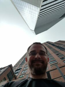 Looking up at the skyscrapers