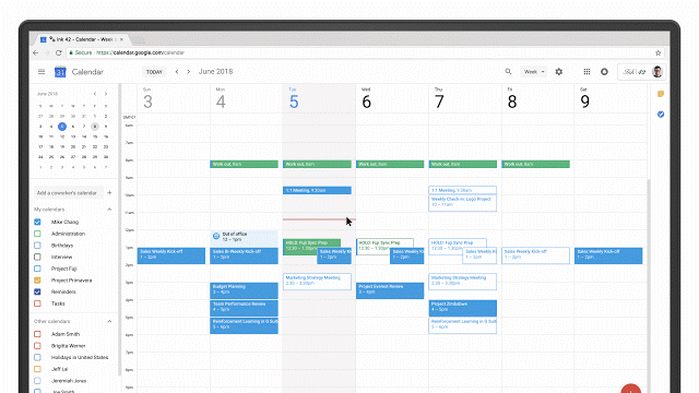 G Suite - Calendar Out Of Office (Source: G Suite Update Blog)