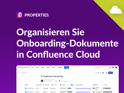 Organisieren Sie Onboarding-Dokumente in Confluence Cloud