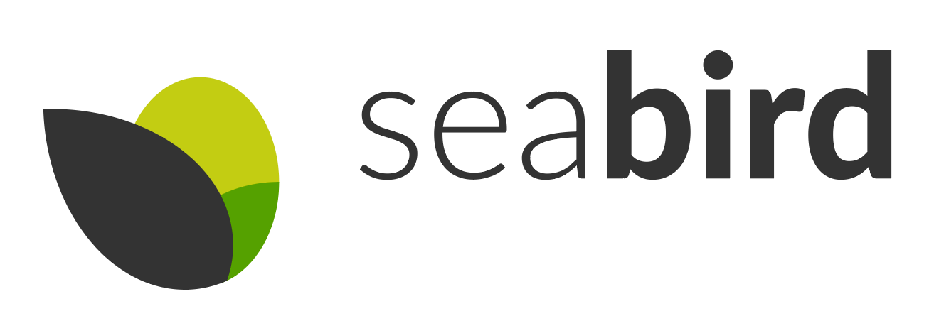 Ein fiktives Logo, das den Schriftzug "Seabird" zeigt.